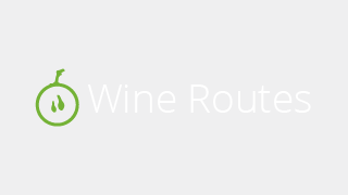Wine Routes logo white with green grape